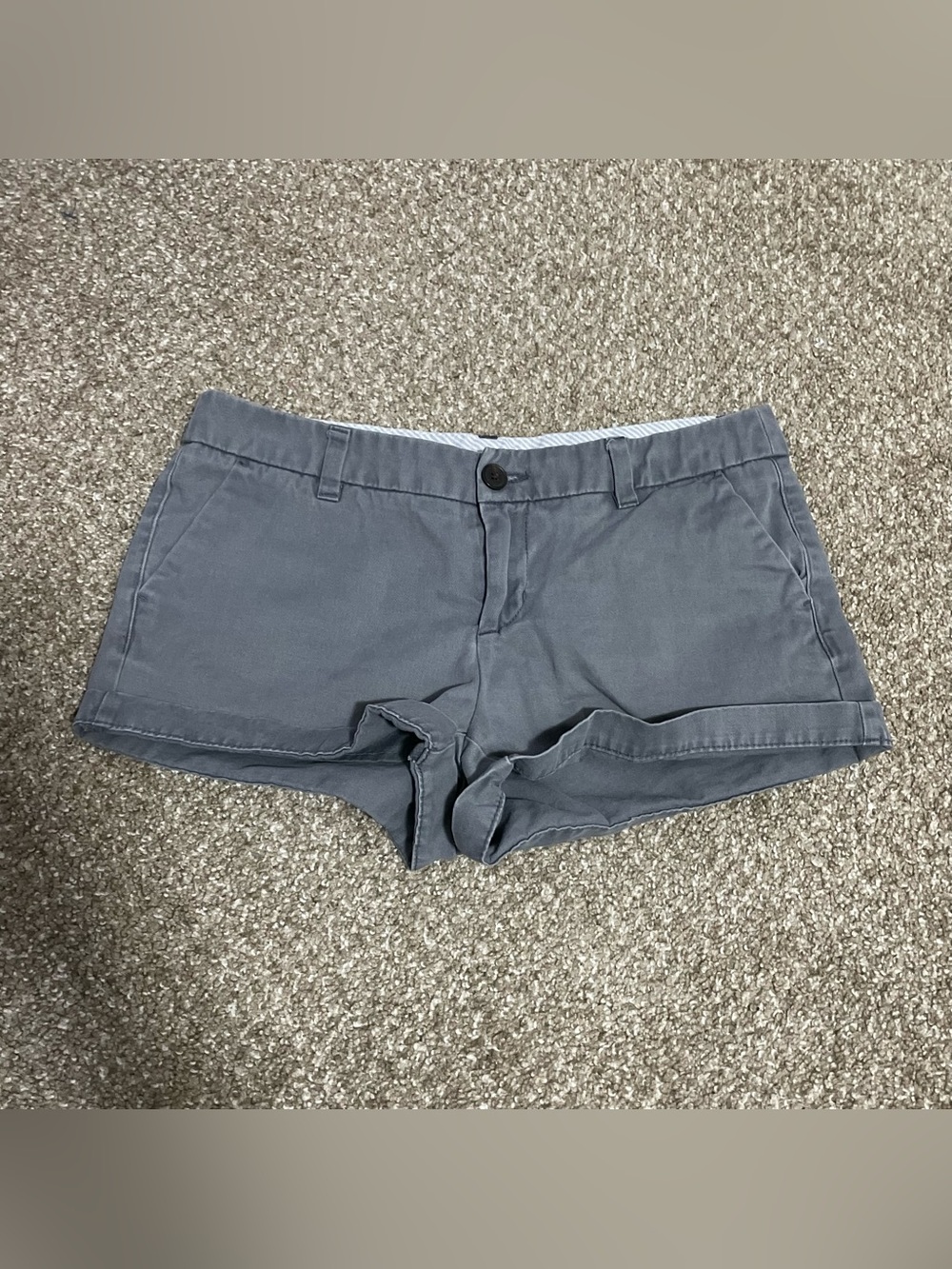 Casual Women's Gray Cotton Blend Shorts